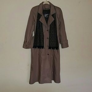 London Fog Trench Coat - Dark Tan